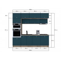 Bucatarie ZONE 260 FRONT PAL K002 / decor 0244